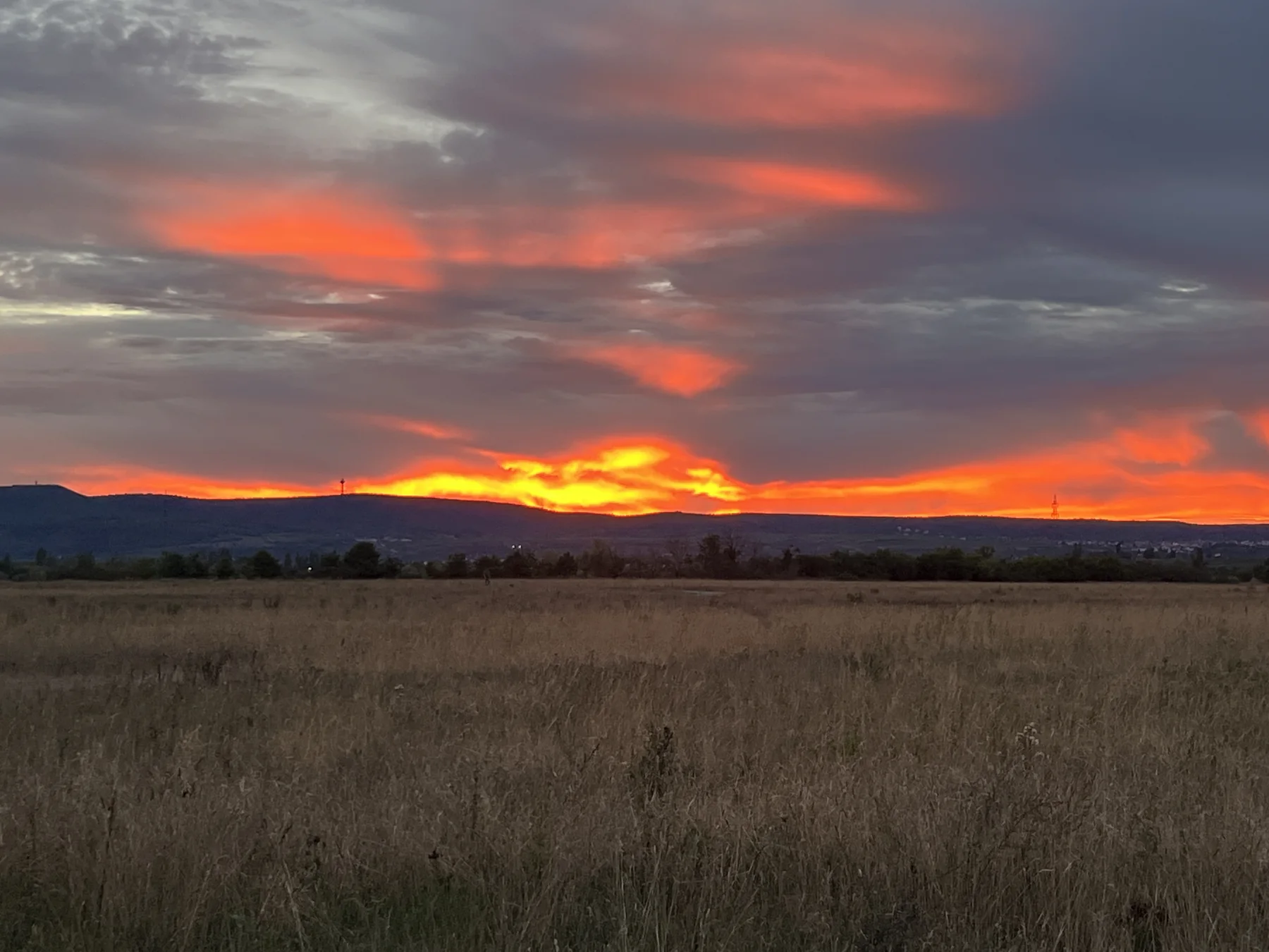 Sonnenuntergang über dem Pfälzerwald bei der Sonderfahrt pre Tour WM